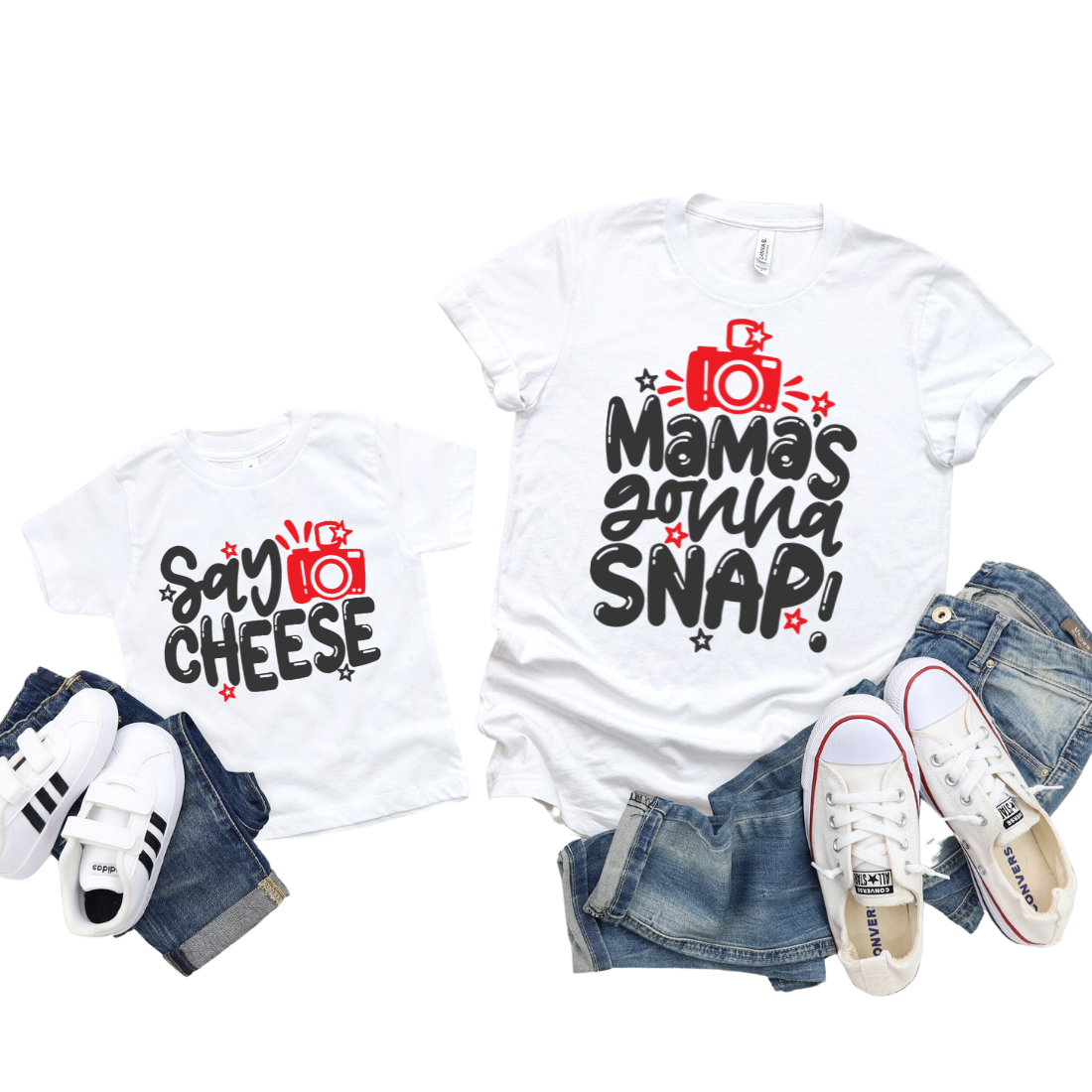 Mama & Mini / Mama's Gonna Snap / TWO SHIRTS - Unisex T-Shirt Combo