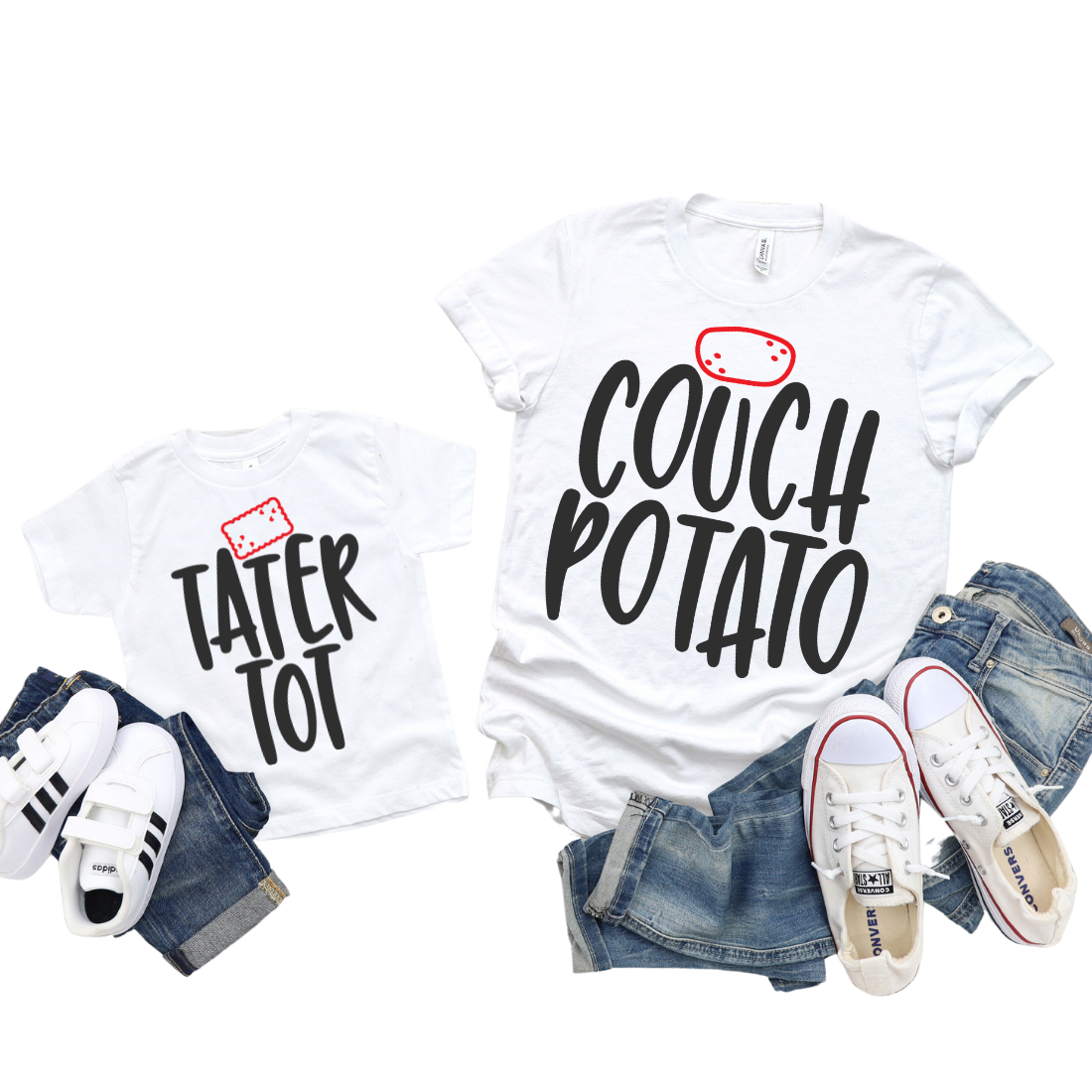 Mama & Mini / Couch Potato / TWO SHIRTS - Unisex T-Shirt Combo