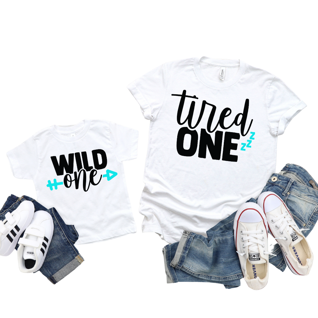 Mama & Mini / Wild One Turned One / TWO SHIRTS - Unisex T-Shirt Combo