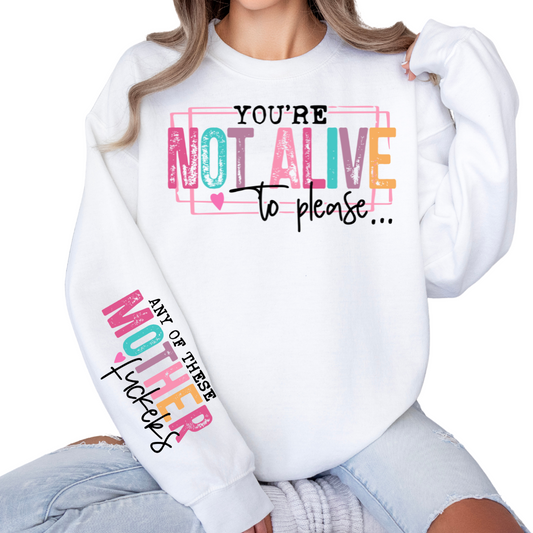 Your Not Alive to Please Any of These Mother F*ckers - Sweatshirt