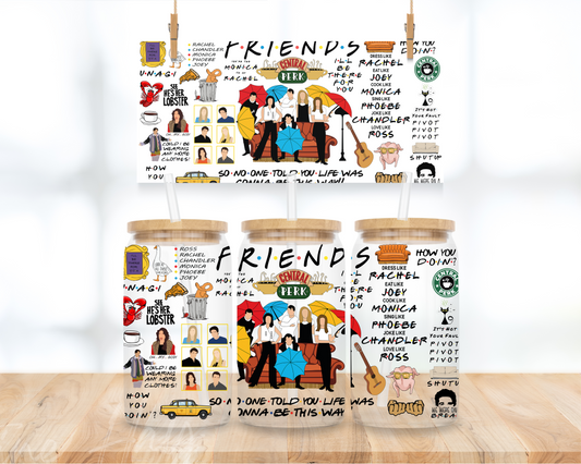 FRIENDS 1 - 16 oz. UV DTF Cup Wrap