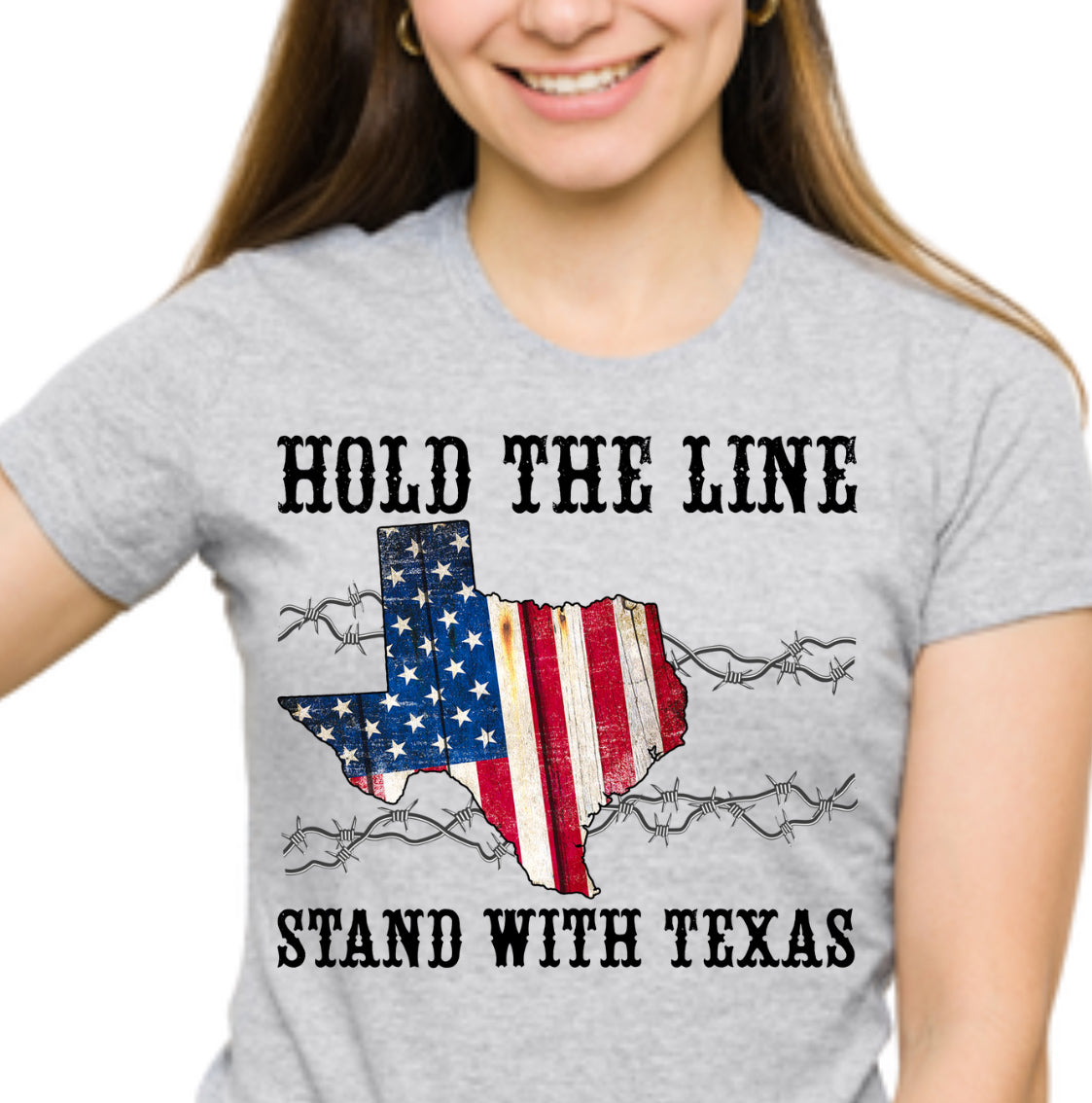 Hold The Line, Stand With Texas - DTF Transfer