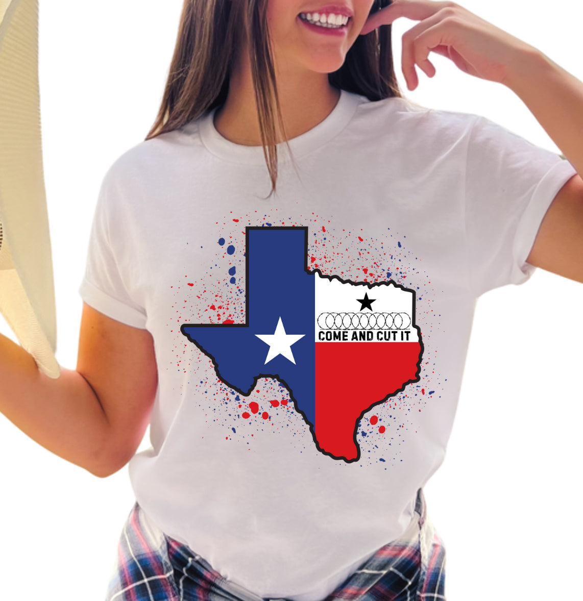 Come and Cut It / Texas Splatter Paint - Unisex T-Shirt