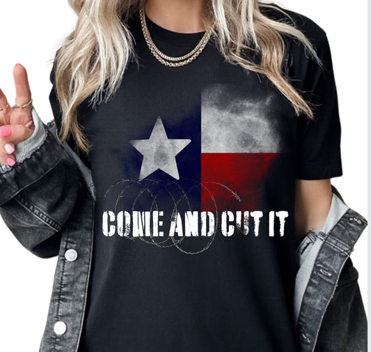 Come & Cut It / Distressed Flag - DTF Transfer