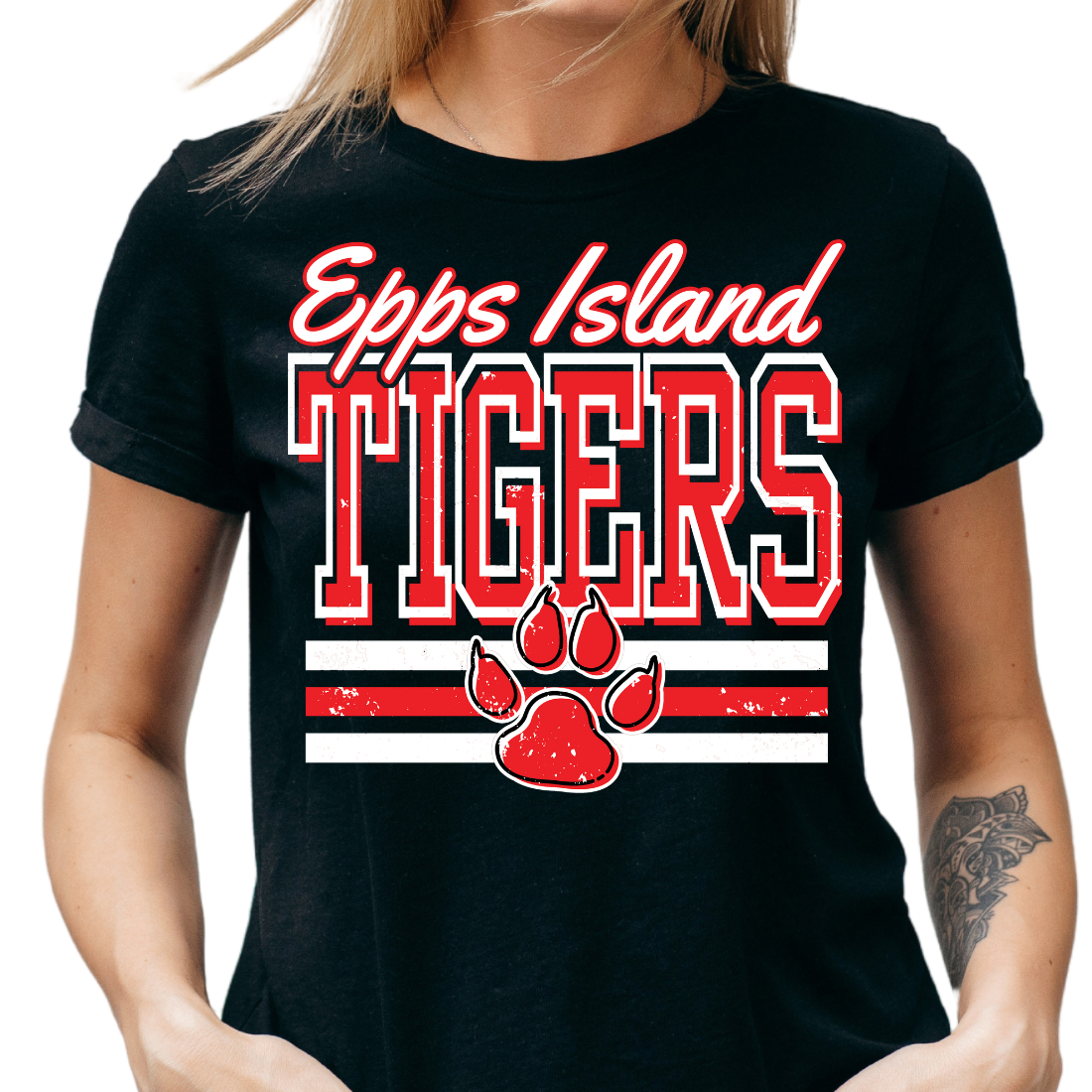 Epps Island / Tigers T-Shirt * CHOOSE PICK UP AT CHECKOUT FOR / DELIVERED TO EPPS*