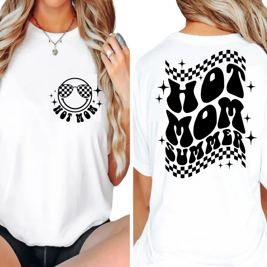 Hot Mom Summer - Back and Pocket - Unisex T-Shirt