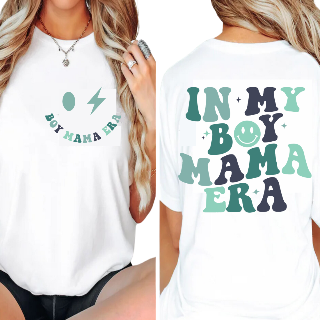 In My Boy Mama Era - Back and Pocket - Unisex T-Shirt