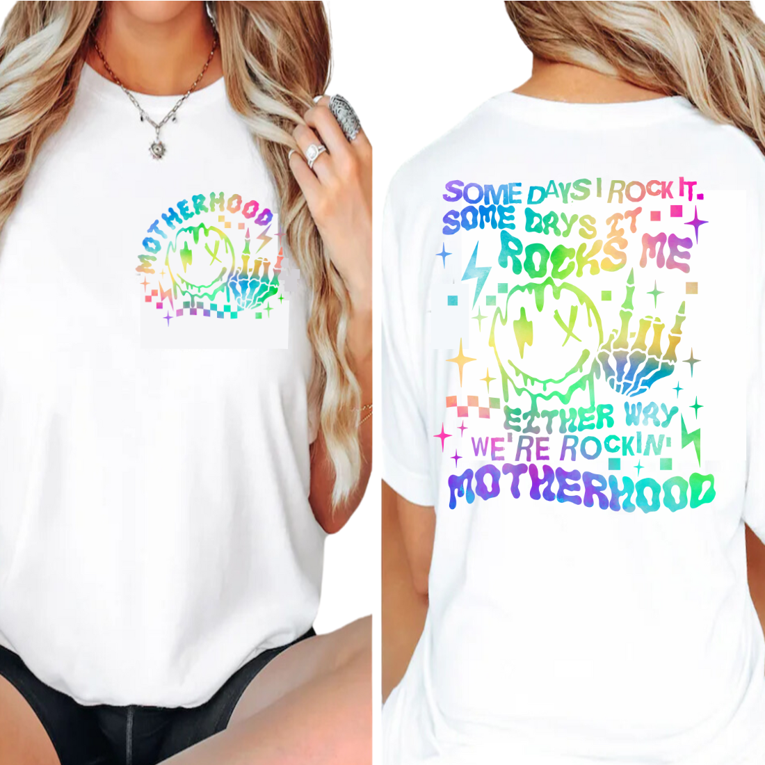 Motherhood / Some Days I Rock It Colorful - DTF Transfer