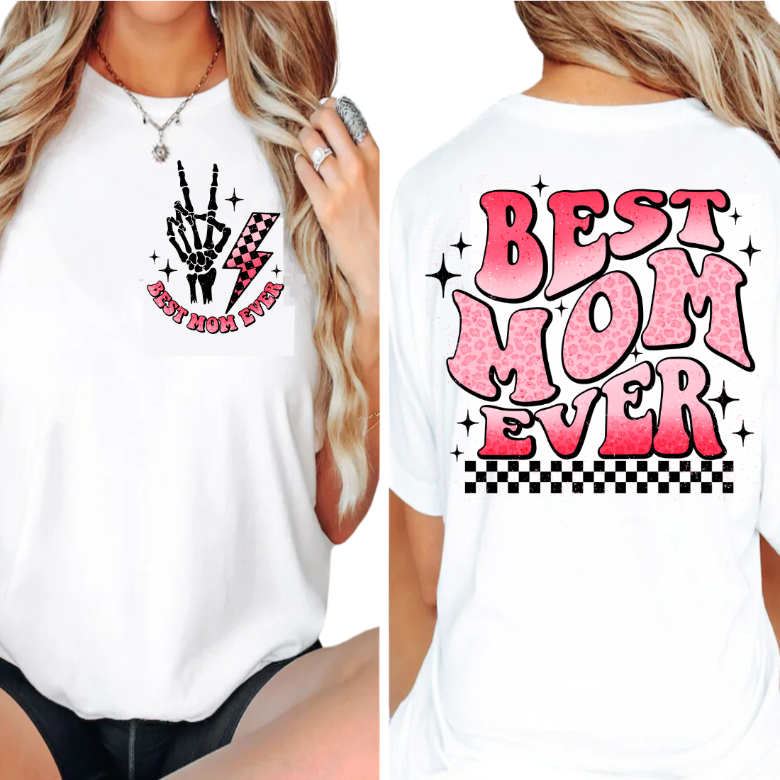 Best Mom Ever / Cheetah - Back and Pocket - Unisex T-Shirt