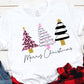 Merry Christmas Pink Trees - Unisex T-Shirt