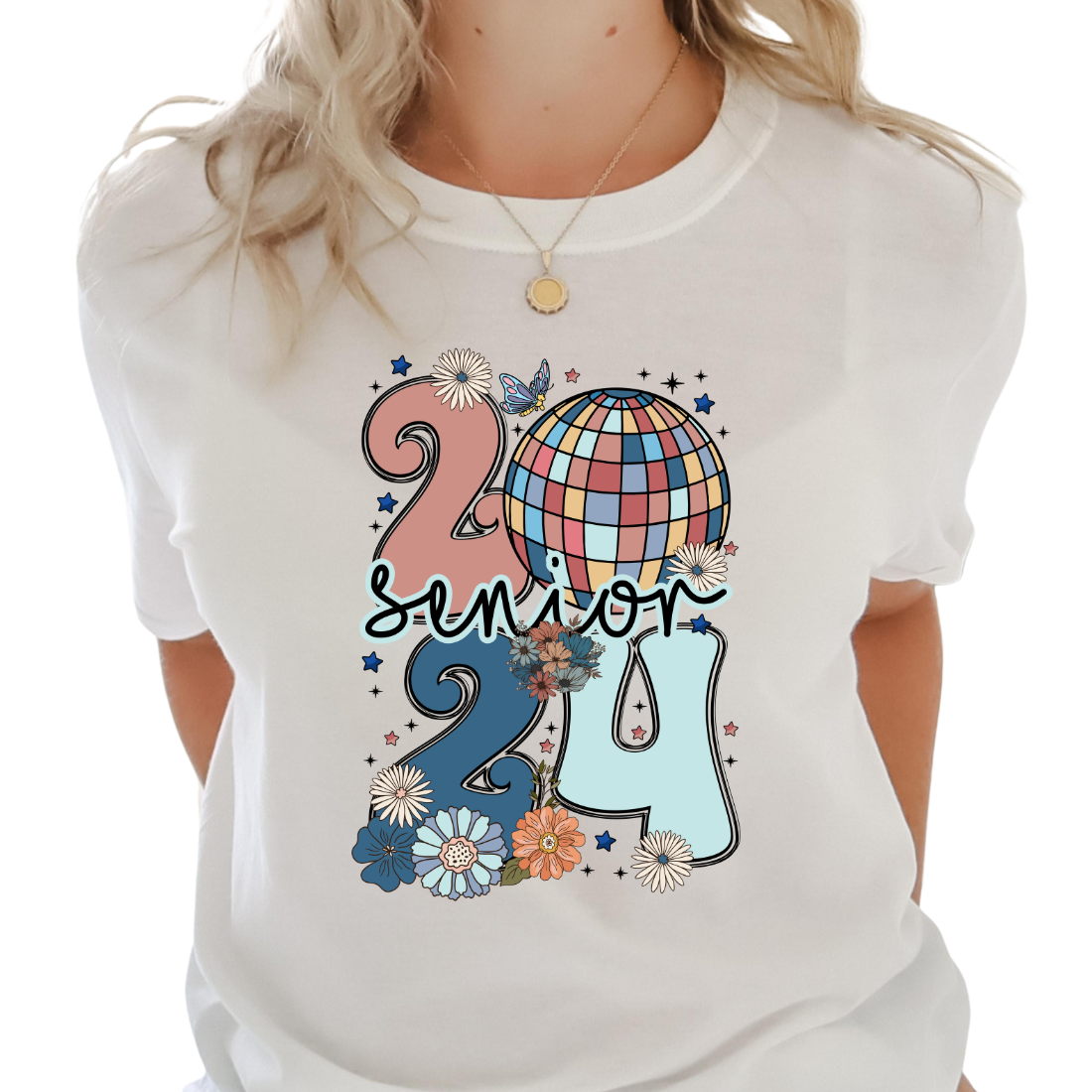 Senior 2024 / Flowery Disco - Unisex T-Shirt