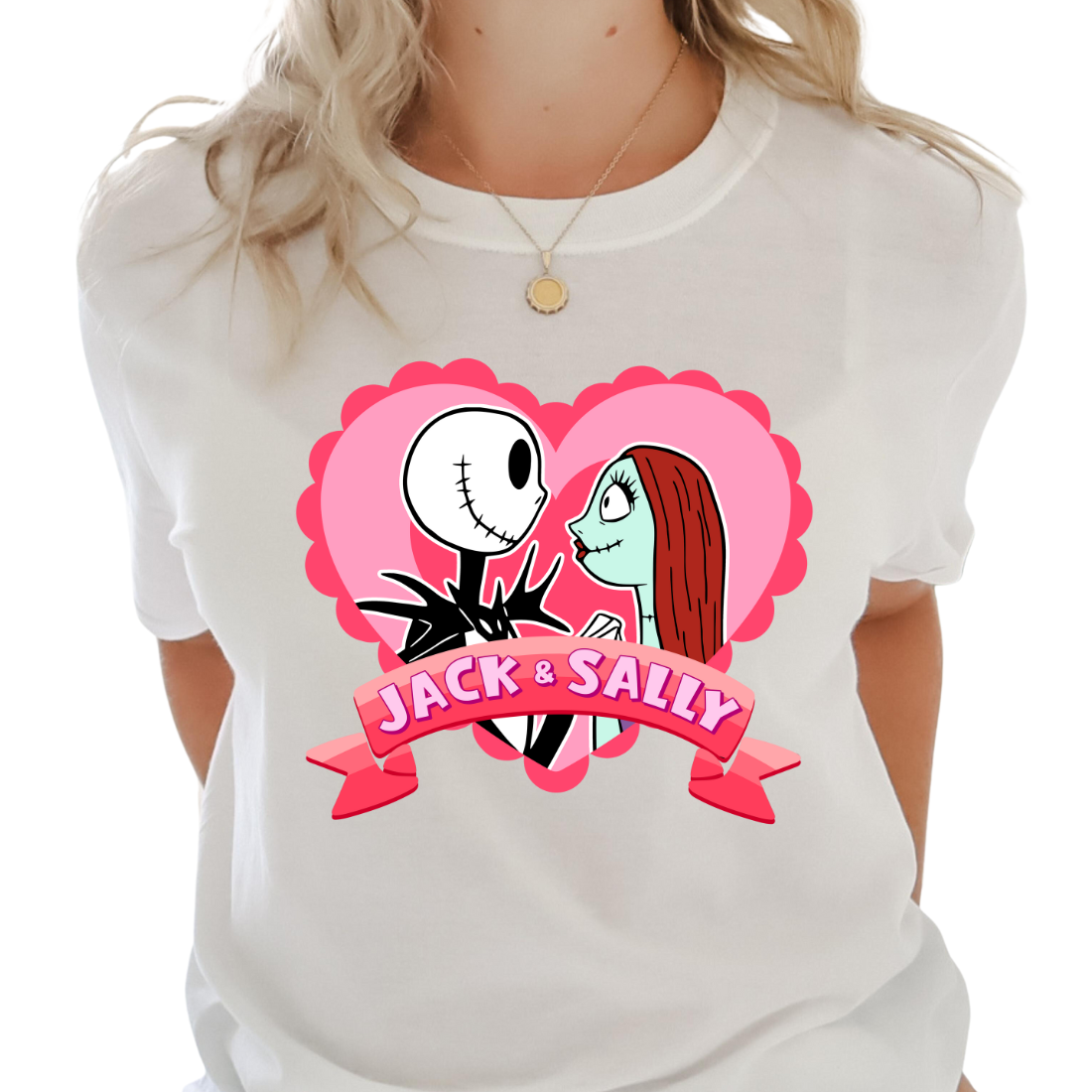 Jack & Sally Heart - Unisex T-Shirt