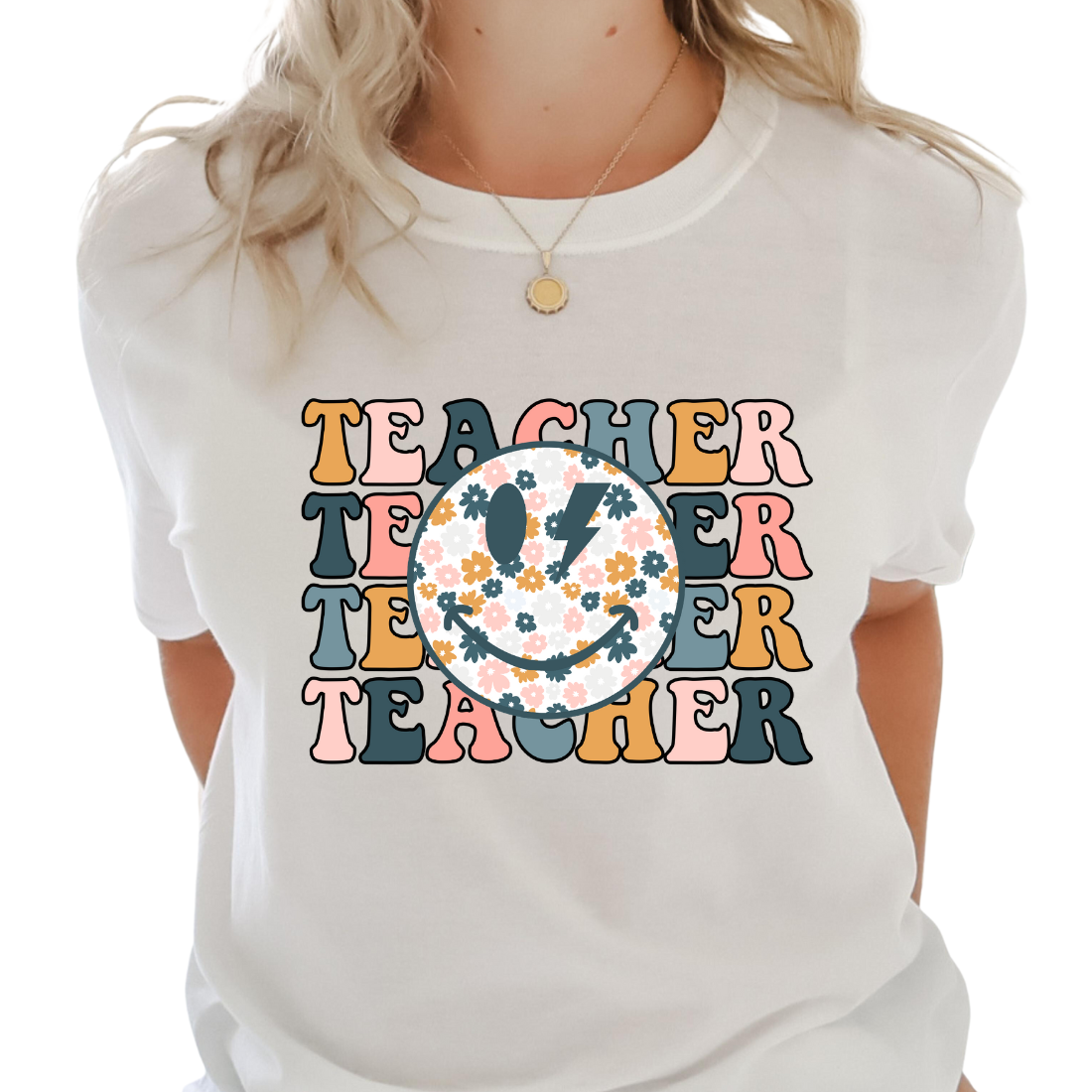 Teacher Smiley Face - DTF Transfer