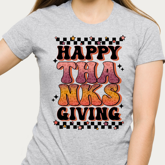 Happy Thanksgiving / Checkered - Unisex T-Shirt