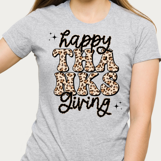 Happy Thanksgiving / Cheetah - Unisex T-Shirt