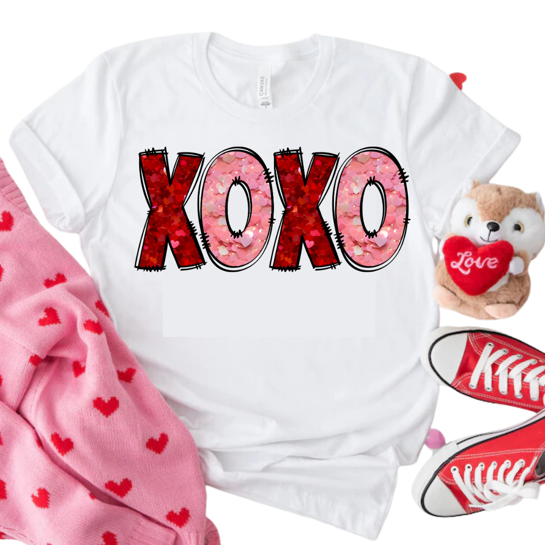 Faux Sequin / XOXO - Unisex T-Shirt