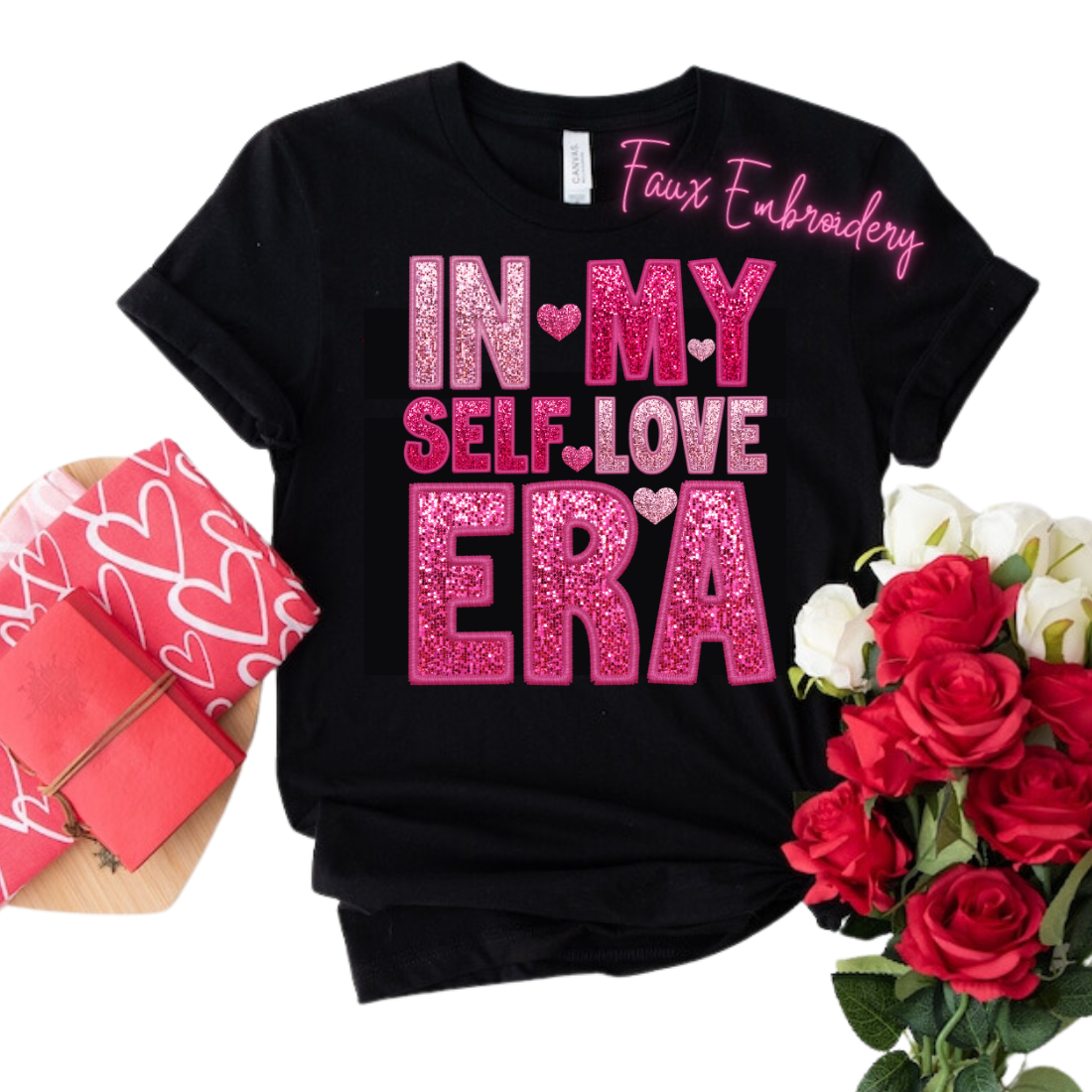 Faux Embroidery / In My Self Love Era - Unisex T-Shirt